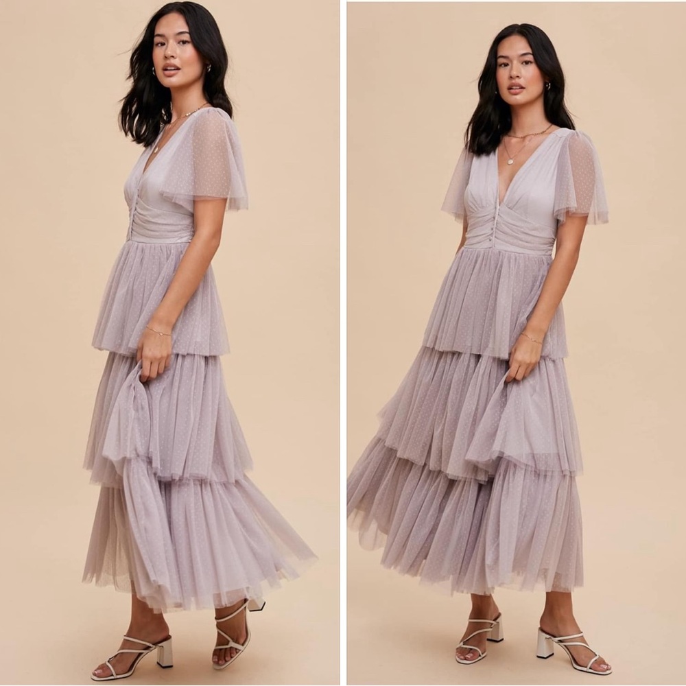 New Dress 
Rosy Dusty Large three layer tier tulip